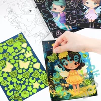 Kidea 2 az 1-ben világítós képkarcoló és színező készlet - Tündérek (SCWKMKA)