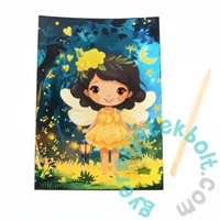 Kidea 2 az 1-ben világítós képkarcoló és színező készlet - Tündérek (SCWKMKA)