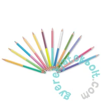 Kidea 24 db-os kétoldalú háromszög színesceruza készlet - Pasztell