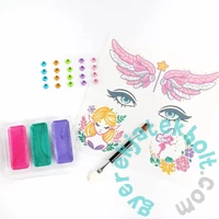 Kidea 3 színű tündéres arcfesték készlet - tetoválással (FDTDKWKA)