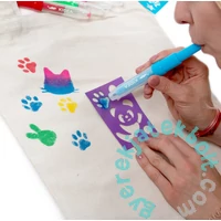 Kidea 5 színű textil spray filctoll (MTSSZ5KA)