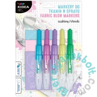 Kidea 5 színű textil spray filctoll - Pasztell színű (MTSSSW5KA)