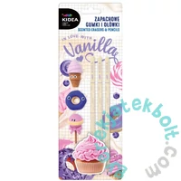 Kidea grafit ceruza - 3 db-os - illatos radírral - Vanilla (ZAGOWKA)