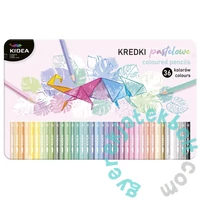 Kidea háromszög színes ceruza fém dobozban - Pasztell - 36 db-os