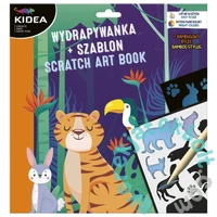 Kidea képkarcoló készlet sablonokkal - Állatos