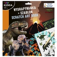 Kidea képkarcoló készlet sablonokkal - Dinoszauruszos