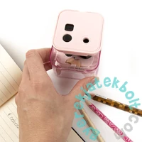 Kidea műanyag tartályos dupla hegyező - rózsaszín