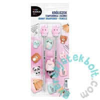 Kidea Nyuszis HB grafitceruza - 2 db-os - hegyezővel (KROT3KA)