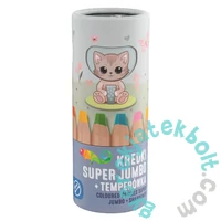Kidea Super Jumbo színes ceruza hegyezővel - 8 db-os (KSJ8KTKA)