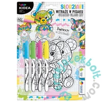 Kidea színezhető üvegmatrica - állatos (WIPMKA)