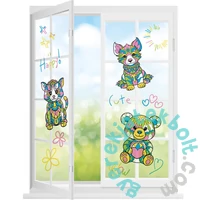 Kidea színezhető üvegmatrica - állatos (WIPMKA)