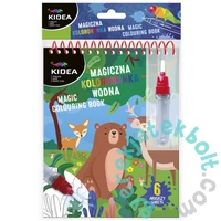 Kidea újra felhasználható vízfestő könyv - Állatok (MWKWIKA)