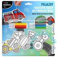 Kidea Vizzel aktiválódó varázs szivacsok - Járművek (MKAWPKA)
