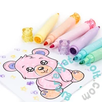 Kidea pasztell filctoll és nyomda - 6 db-os - Macik (FSM6KA)