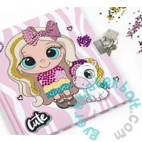 Derform - Lol surprise - Kreatív  kulcsos napló gyémántokkal 13 x 13 cm (DPKD3KBF10)