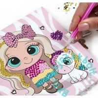 Lol surprise - Kreatív  kulcsos napló gyémántokkal 13 x 13 cm (DPKD3KBF10)