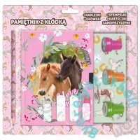 Lovas kulcsos napló 14 x 18 cm - jelölő matricával és nyomdával (PKSZPKO24)