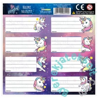 Unikornis 8 db-os füzetcímke - többféle 