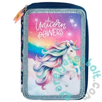 Unikornisos felszerelt 3 emeletes tolltartó - Unicorn powers (PWTJR16)