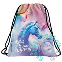 Unikornisos ergonomikus iskolatáska szett felszerelt emeletes tolltartóval - Born to be a unicorn (TEMBJR15-1-szett)