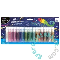 Kidea 18 színű csillámos ragasztó - 18 x 6 ml (KB18KA)