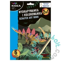 Kidea 2 az 1-ben képkarcoló és színező készlet - Dinoszauruszok (WKCKA)
