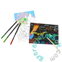 Kidea 2 az 1-ben képkarcoló és színező készlet - Dinoszauruszok