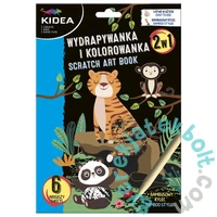 Kidea 2 az 1-ben képkarcoló és színező készlet - Dzsungel (WKDKA)
