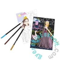 Kidea 2 az 1-ben képkarcoló és színező készlet - Hercegnő