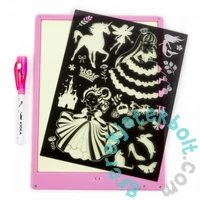 Kidea 2 az 1-ben LCD kijelzős rajztábla - rózsaszín