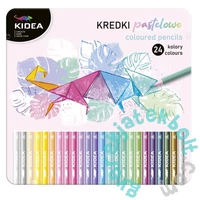 Kidea 24 színű színes ceruza fém dobozban - Pasztell (KPTMP24KA)