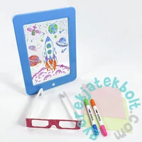 Kidea 3D Neon rajztábla szemüveggel - kék