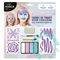 Kidea 4 színű arcfesték készlet matricákkal - Hercegnős (FDTZNKKA)