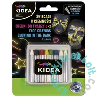 Kidea 6 + 2 színű arcfestő kréta