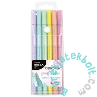 Kidea 6 db-os színes tűfilc - pasztell