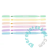 Kidea 6 színű kétoldalú pasztell ecset filctoll