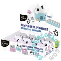 Kidea Állatos műanyag tartályos dupla hegyező - háromféle