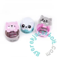 Kidea Állatos műanyag tartályos dupla hegyező - háromféle