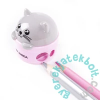 Kidea Állatos műanyag tartályos dupla hegyező - háromféle