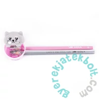 Kidea Állatos műanyag tartályos dupla hegyező - háromféle