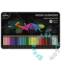 Kidea háromszög színes ceruza fém dobozban - 36 db-os