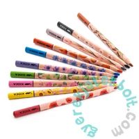 Kidea Jumbo Vastag háromszög színesceruza 10 db-os - Virágok (KTJK10KKA)