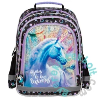 Unikornisos iskolatáska, hátizsák - 2 rekeszes - Born to be a unicorn (PL15BJR15)