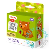Dodo 16 db-os Színezhető kétoldalas puzzle - Mackó (300120)