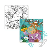 Dodo 16 db-os Színezhető kétoldalas puzzle - Szarvas és pingvin karácsonya (300353)