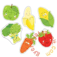 Dodo 6 az 1-ben Baby sziluett puzzle (2,3,4 db-os) - Gyümölcsök és zöldségek (300155)