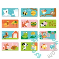 Dodo 2 x 12 db-os Duo puzzle - Hol élnek az állatok (300117)