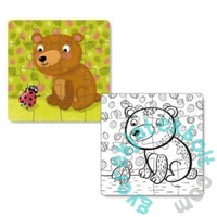 Dodo 16 db-os Színezhető kétoldalas puzzle - Mackó (300120)