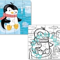 Dodo 16 db-os Színezhető kétoldalas puzzle - Pingvin (300122)