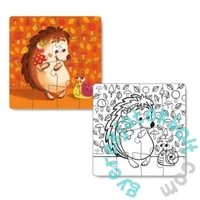Dodo 16 db-os Színezhető kétoldalas puzzle - Süni (300119)